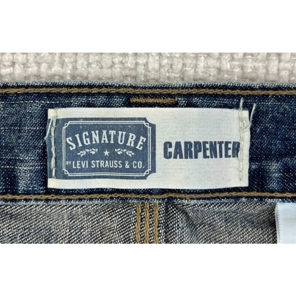 Levi's Signature Carpenter Jeans Men's 48x32 Blue Denim Utility Workwear - Picture 5 of 10